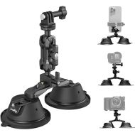 SmallRig Camera Suction Cup Mount, Mount for GoPro, on Car Window, Windshield, for Sony DSLR, Lightweight Camera, Vehicle Shooting,Vlogging, Mobile Phone, Action Camera with Action Camera Mount - 3566