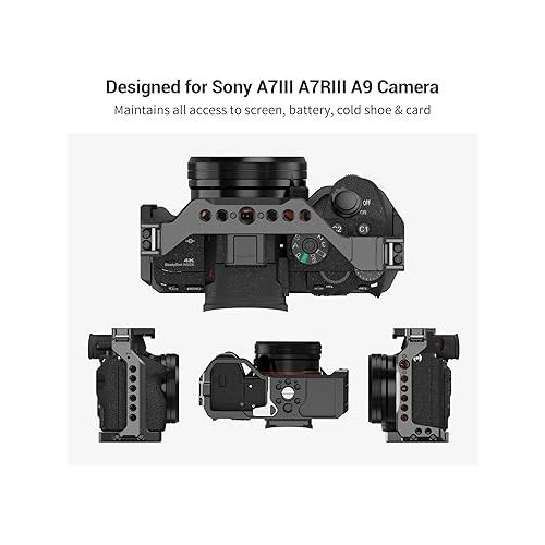  SMALLRIG Light Weight Camera Cage for Sony A7 III / A7R III / A9 Camera - 2918