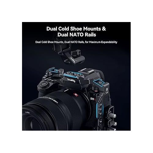  SmallRig G9 II S5 II S5 IIX Cage Kit for Panasonic LUMIX G9 II S5 II / S5 IIX with NATO Top Handle and Cable Clamp for HDMI & USB-C, Built-in Cold Shoe and Quick Release Plate for Arca - 4143
