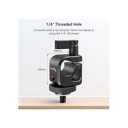  SMALLRIG 15mm Rod Clamp Rail Connector with 1/4