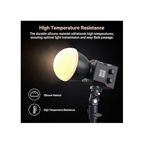  SMALLRIG Silicone Diffuser, COB Light Diffuser, Lighting Accessory for SmallRig RC 60B COB LED Video Light - 4529