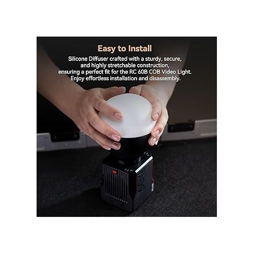  SMALLRIG Silicone Diffuser, COB Light Diffuser, Lighting Accessory for SmallRig RC 60B COB LED Video Light - 4529