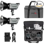 SmallRig RC 220D 2-Pack LED Video Light Kit 98700 LUX @3.3ft 5600K Continuous Output Light with TLCI 96+ CRI 95+, 9 Lighting Effects, V-mount Battery Plate, App Control, Professional Studio light-4009