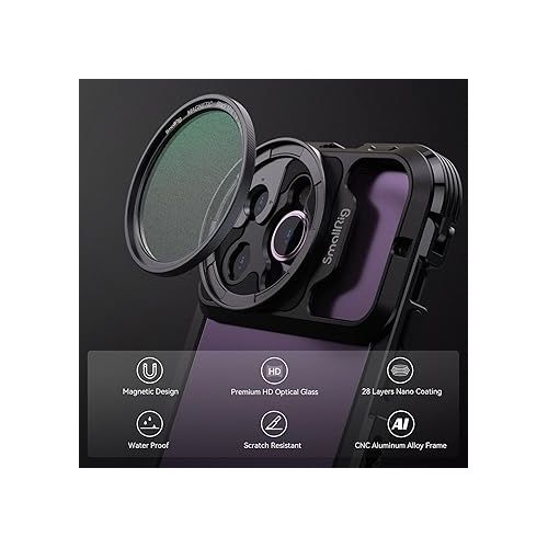  SmallRig 52mm Magnetic Black Diffusion 1/4 Filter Mist Dream Cinematic Effect Filter HD Optical Glass 28 Layers Multi Nano Coated for Portrait Photography/Video/Vlog - 4217