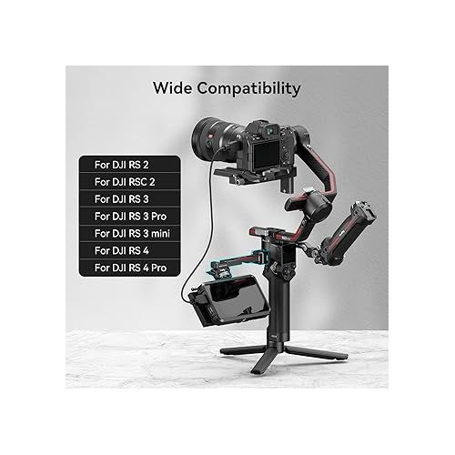  SMALLRIG Adjustable Camera Monitor Mount with Quick Release NATO Clamp, Cold Shoe Mount, Anti-Twist Design for DJI RS 4 / RS 4 Pro/RS 2 / RSC 2 / RS 3 / RS 3 Pro/RS 3 Mini - 3026B