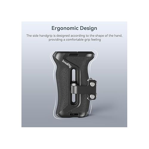  SmallRig Aluminum Side Handle for Camera Cages, Universal Ergonomic Side Handgrip with Bulit-in 1/4