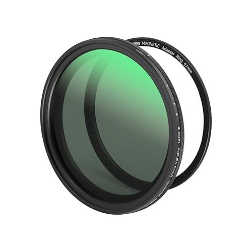  SmallRig 67mm Magnetic Variable ND Filter ND2-ND32 (1-5 Stops) + 67mm Threaded Filter Ring, No X Cross HD Optical Glass Waterproof Scratch Resistant Magnetic Adjustable Neutral Density Filter - 4581