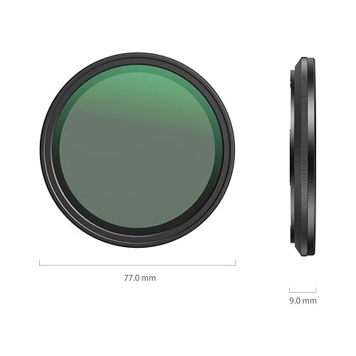  SmallRig 67mm Magnetic Variable ND Filter ND2-ND32 (1-5 Stops) + 67mm Threaded Filter Ring, No X Cross HD Optical Glass Waterproof Scratch Resistant Magnetic Adjustable Neutral Density Filter - 4581