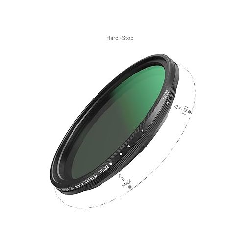  SmallRig 67mm Magnetic Variable ND Filter ND2-ND32 (1-5 Stops) + 67mm Threaded Filter Ring, No X Cross HD Optical Glass Waterproof Scratch Resistant Magnetic Adjustable Neutral Density Filter - 4581