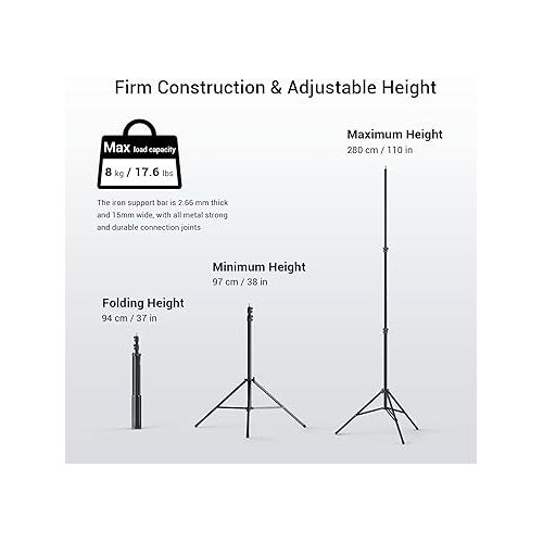  SMALLRIG Photography Light Stand 110