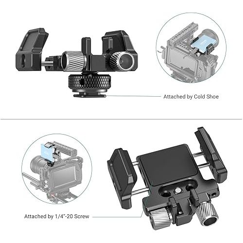  SMALLRIG SSD Mount Bracket SSD Holder for Samsung T5 SSD, for SanDisk SSD, for SanDisk SSD T5, Compatible with SMALLRIG Cage for BMPCC 4K & 6K, for Z Cam E2 & for Sigma fp - BSH2343