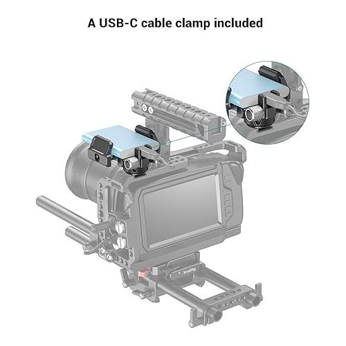  SMALLRIG SSD Mount Bracket SSD Holder for Samsung T5 SSD, for SanDisk SSD, for SanDisk SSD T5, Compatible with SMALLRIG Cage for BMPCC 4K & 6K, for Z Cam E2 & for Sigma fp - BSH2343