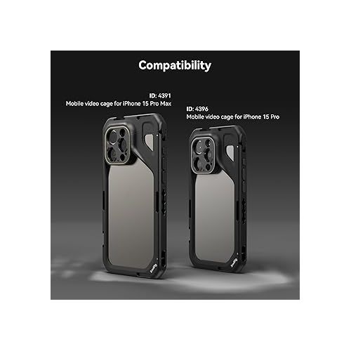  SMALLRIG T-Series Lens Back Mount Plate for iPhone 15 Pro Cage 4396/15 Pro Max Cage 4391, Interchangeable with The M-Mount Backplate of The Original Cage - 4399