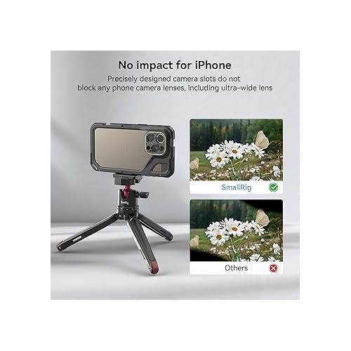  SMALLRIG T-Series Lens Back Mount Plate for iPhone 15 Pro Cage 4396/15 Pro Max Cage 4391, Interchangeable with The M-Mount Backplate of The Original Cage - 4399
