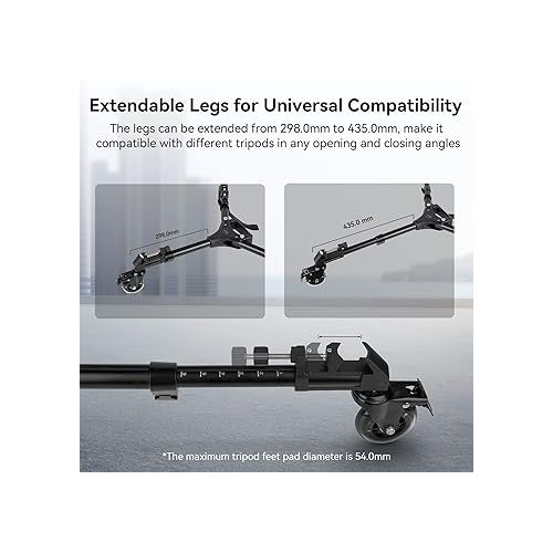  SmallRig Universal Photography Tripod Dolly, Heavy Duty with 3