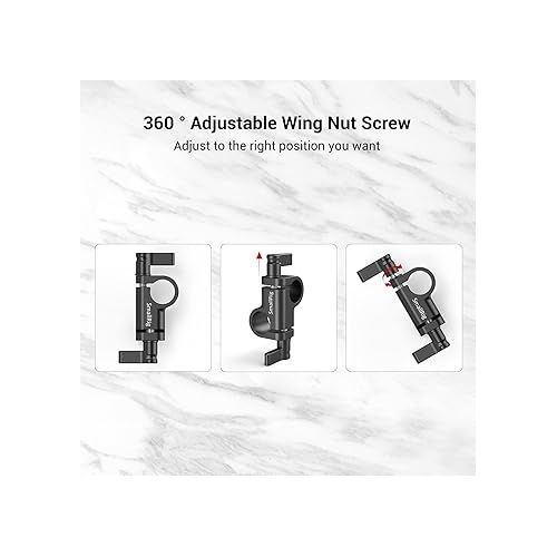  SMALLRIG 90-Degree 15mm Rod Clamp for DIY Camera Camcorder Video Rigs Shoulder Mounting Accessory - 2069