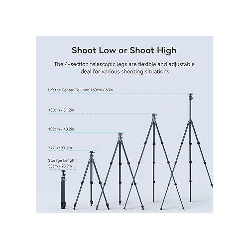  SmallRig AP-02 Lightweight Travel Tripod, 63