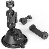 SMALLRIG Suction Cup Mount for Gopro with Anti-Twist Pin, Metal Windshield Car Mount Outside, Dash Mount with Dual Ball Head Magic Arm, Strong Patented Double-Layer Suction Cups for Vlogging - 4275