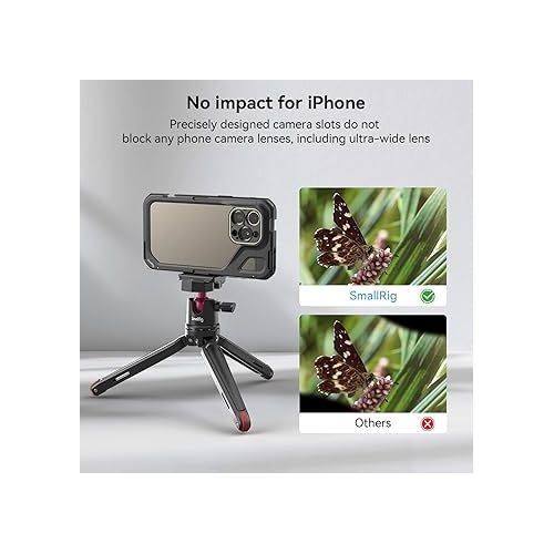  SmallRig17mm Threaded Lens Back Mount Plate for iPhone 15 Pro Max Cage / 15 Pro Cage, Aluminum Alloy Lens Backplane Only for SmallRig Cell Phone Cage 4391/4396-4394