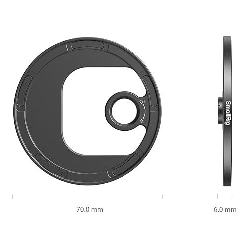  SmallRig T-Mount to 67mm Magnetic Filter Adapter, use with SmallRig T-Mount Backplane 4399 for SmallRig Phone Cage for iPhone 15 Series, for SmallRig Magnetic 67mm Filter Series - 4585