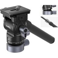 SmallRig CH20 Video Head with Leveling Base, Quick Release Plate for Arca Swiss and Adjustable Handle, Tripod Pan Tilt Head Fluid Head for Compact Cameras DSLR Cameras, Load up to 8.8lb/4kg-4170B