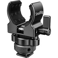 SmallRig Shotgun Microphone Holder (Cold Shoe), Built-in Soft Silicone, Bumps and Noises Absorption BSM2352