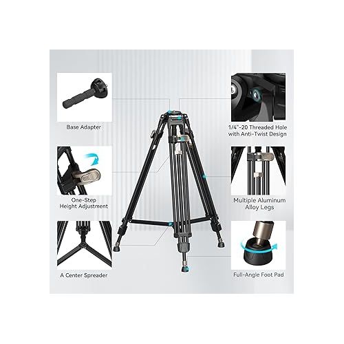  SmallRig AD-80 FreeBlazer Heavy-Duty Tripod, 71