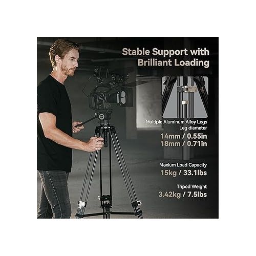  SmallRig AD-80 FreeBlazer Heavy-Duty Tripod, 71