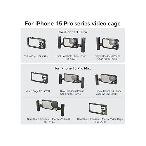  SMALLRIG Type C to Type C Audio Signal Adaptor for iPhone 15 Pro Series Video Cage, Making it Convenient The Use of Microphone When Shooting Horizontally 4406