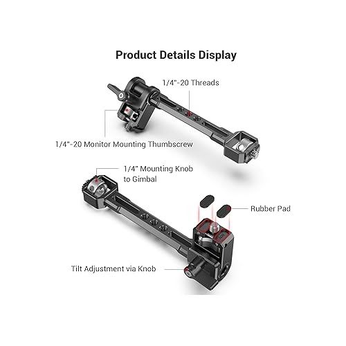  SMALLRIG Adjustable Camera Monitor Mount for DJI Ronin-S/Ronin-SC & ZHIYUN Crane 2S/Crane 3/3S/WEEBILL-S & MOZA AirCross 2 Gimbals - 2889