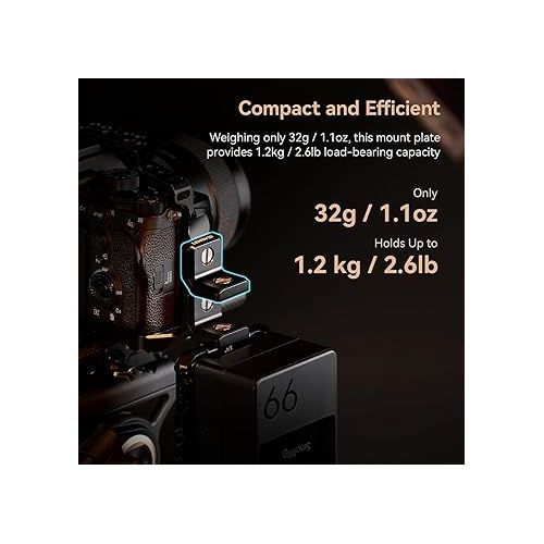  SmallRig x LensVid Mini L-Shaped Mount Plate Kit, at a 90° Angle with 3/8''-16 locating Hole for ARRI, Max.Load 1.2kg for Tripod Shooting, Shoulder Shooting, Handheld Shooting - MD4360