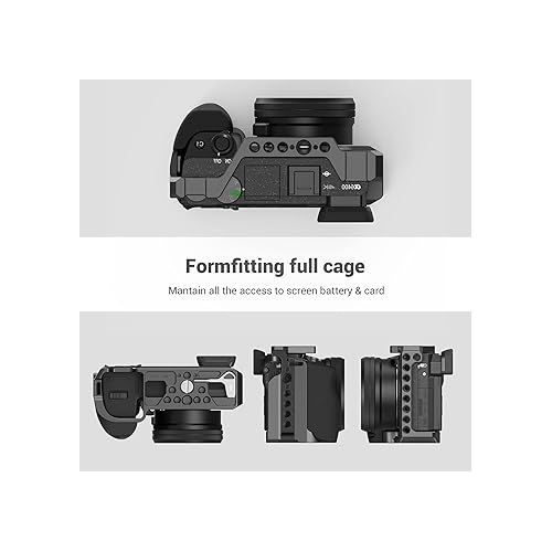  SmallRig Cage with Silicone Handgrip & Cold Shoe for Sony a6100, a6300, a6400-3164