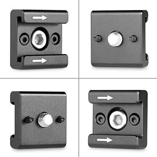  SMALLRIG Cold Shoe Mount Adapter Bracket Hot Shoe with 1/4 Thread for Camera Cage Flash LED Moniter, Pack of 2-2060