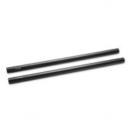 SMALLRIG 12 Inches (30 cm) Black Aluminum Alloy 15mm Rod with M12 Female Thread, Pack of 2  1053