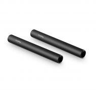 SMALLRIG 4 Inches (10 cm) Black Aluminum Alloy 15mm Rod with M12 Female Thread, Pack of 2  1049