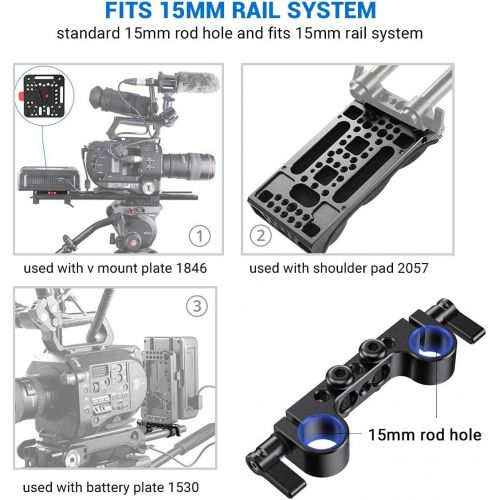  SMALLRIG Super Lightweight 15mm Railblock with 1/4-20 Thread for RED and Other 15mm DSLR Camera Rig - 942