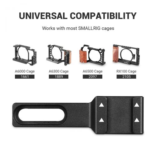  SMALLRIG Cold Shoe Extension Outrigger Hot Shoe Mount Adapter for Microphone, EVF and Camera Accessories - 2044