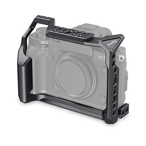  SmallRig Camera Cage for Fujifilm X-T3, Aluminum Alloy Cage with Cold Shoe, NATO Rail, Threaded Holes for Arri - 2228B