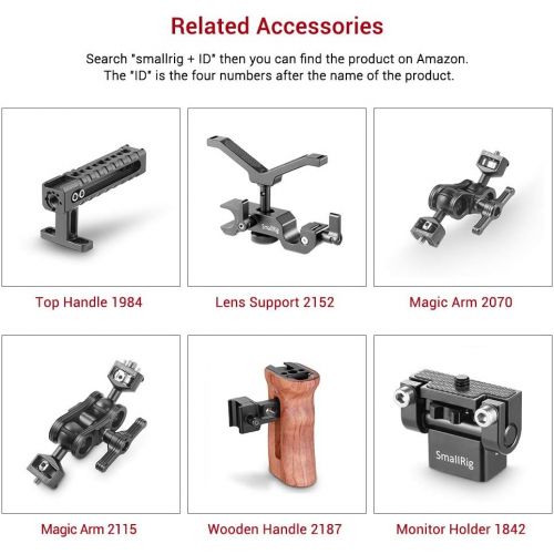  SmallRig X-T3 Cage for Fujifilm X-T3 with Battery Grip, Cage with 2 Fixing Points for Fujifilm X-T3 2229