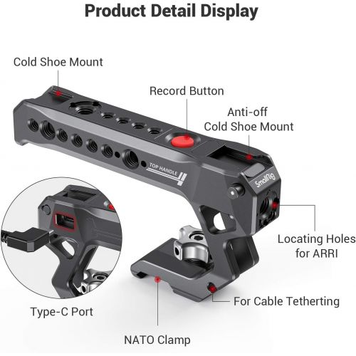  SmallRig NATO Top Handle with Remote Trigger for Panasonic and for Fujifilm Mirrorless Cameras 2880