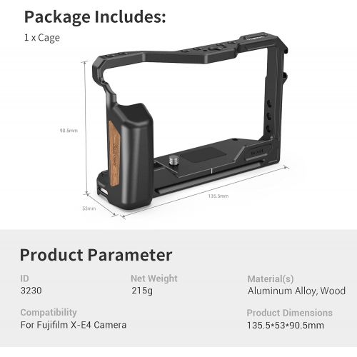  SmallRig X-E4 Camera Cage for Fujifilm X-E4 Camera 3230