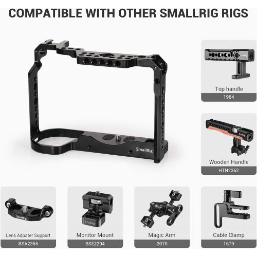  SmallRig Camera Cage for Panasonic Lumix DC-S1 and S1R with Cold Shoe and NATO Rail CCP2345