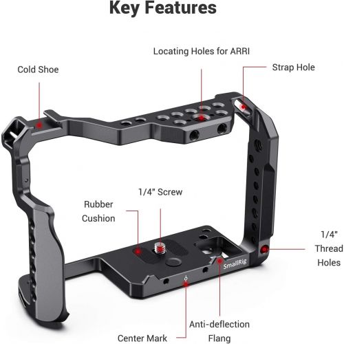  SmallRig GH5 GH5S Cage for Panasonic Lumix Camera and DMW-XLR1 (Upgraded Version)-CCP2646