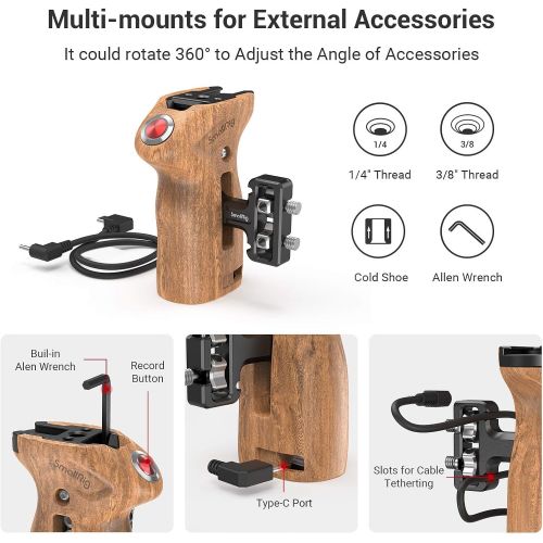  SmallRig Side Handle with Remote Trigger for Panasonic and for Fujifilm Mirrorless Cameras 2934