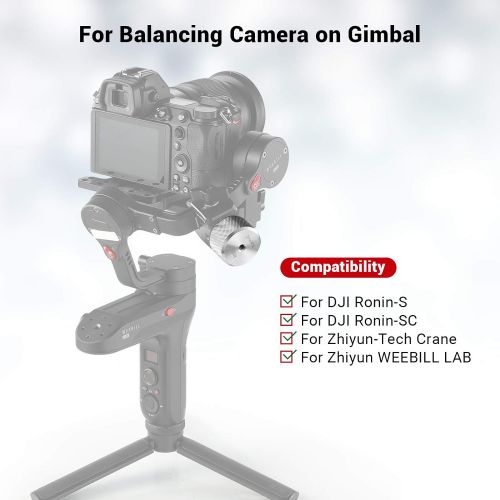  SMALLRIG Removable Counterweight 200g for DJI Ronin S / Ronin RS 2 / Ronin-SC / Ronin RSC 2 and Zhiyun Gimbal Stabilizers ? 2285