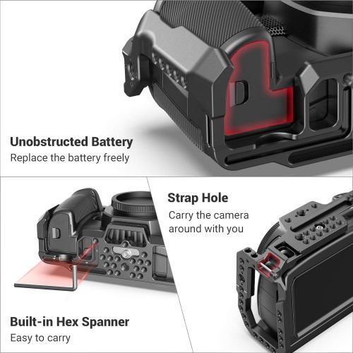  [New Version] SMALLRIG BMPCC 4K & 6K Cage for Blackmagic Design Pocket Cinema Camera 4K & 6K w/Cold Shoe, NATO Rail ? 2203