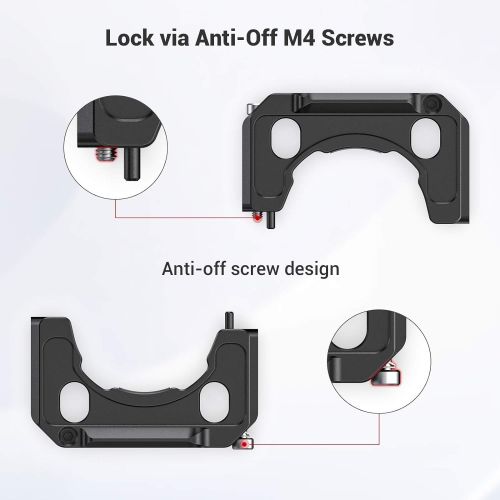  SMALLRIG Rod Clamp Ring Extension Mounting Ring Compatible with DJI Ronin S Gimbal Stabilizer for DSLR Camera w/NATO Rail, 1/4 Threaded Holes and 3/8 Locating Holes for ARRI Standa