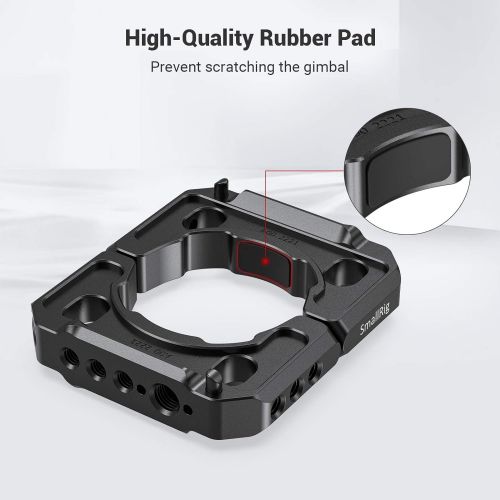  SMALLRIG Rod Clamp Ring Extension Mounting Ring Compatible with DJI Ronin S Gimbal Stabilizer for DSLR Camera w/NATO Rail, 1/4 Threaded Holes and 3/8 Locating Holes for ARRI Standa