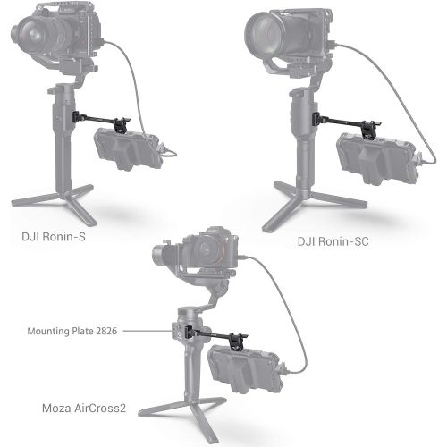  SMALLRIG Adjustable Camera Monitor Mount for DJI Ronin-S/Ronin-SC & ZHIYUN Crane 2S/Crane 3/3S/WEEBILL-S & MOZA AirCross 2 Gimbals - 2889