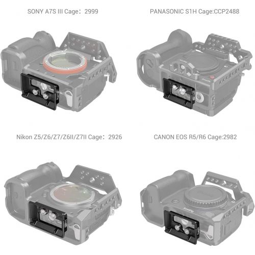  SMALLRIG Quick Release Plate for Arca-Type Standard Compatible with DJI RS 2 and RSC 2 (RS2 / RSC2) Gimbal - 3154